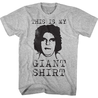 Andre The Giant-Giant Shirt-Gray Heather Adult S/S Tshirt - Coastline Mall