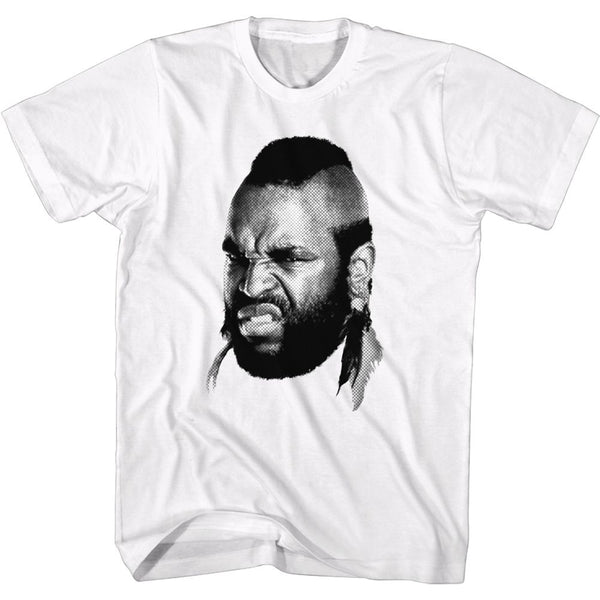 Mr. T-Mr. T Head-White Adult S/S Tshirt - Coastline Mall