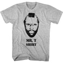 Mr. T-Mr. T Shirt-Gray Heather Adult S/S Tshirt - Coastline Mall