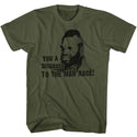 Mr. T-Disgrace-Military Green Adult S/S Tshirt - Coastline Mall