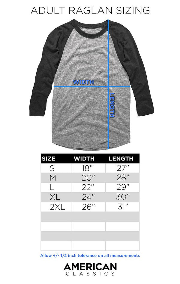 Adult 3/4 Sleeve T-Shirt Size Chart - Coastline Mall