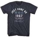 Bruce Lee-Academy '67-Navy Heather Adult S/S Tshirt - Coastline Mall