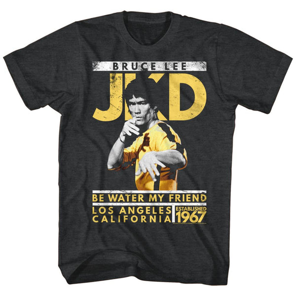 Bruce Lee-Jay Kay Dee-Black Heather Adult S/S Tshirt - Coastline Mall