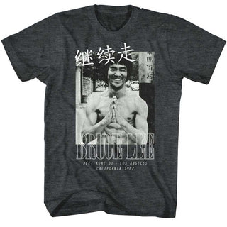 Bruce Lee-Brucelines-Black Heather Adult S/S Tshirt - Coastline Mall