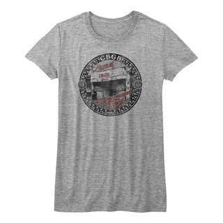 Cbgb-Circle Scene-Athletic Heather Ladies S/S Tshirt - Coastline Mall