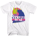 Cocaine Bear Ky-Cocaine Bear Bluegrass Conspiracy Retro-White Adult S/S Tshirt