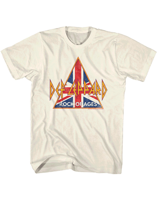 Def Leppard - British Rock Of Ages | Natural S/S Adult T-Shirt | Clothing, Shoes & Accessories:Adult Unisex Clothing:T-Shirts - Coastline Mall
