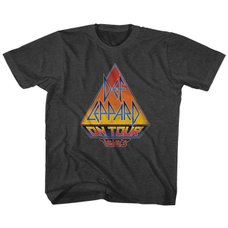 Def Leppard-On Tour 83-Black Heather Toddler-Youth S/S Tshirt - Coastline Mall