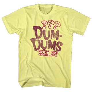 Dum Dums-Mystery-Yellow Heather Adult S/S Tshirt - Coastline Mall