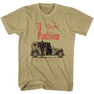 Godfather-Il Padrino-Khaki Heather Adult S/S Tshirt - Coastline Mall
