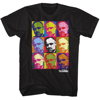 Godfather - Vito Warhol Logo Black Adult Short Sleeve T-Shirt tee - Coastline Mall