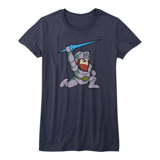 Ghosts 'N Goblins-Arthur-Navy Ladies S/S Tshirt - Coastline Mall