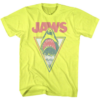 Jaws-Neon Jaws-Neon Yellow Heather Adult S/S Tshirt - Coastline Mall