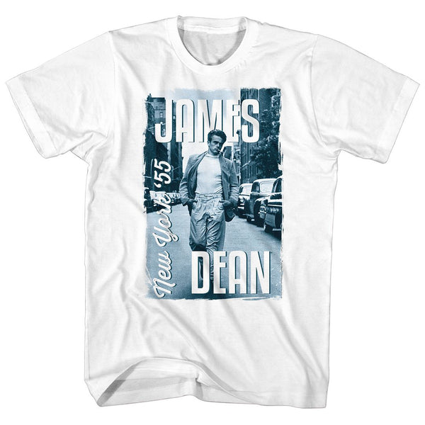 James Dean-James Dean '55-White Adult S/S Tshirt - Coastline Mall