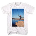 John Wayne-Livin' On The Egde-White Adult S/S Tshirt - Coastline Mall
