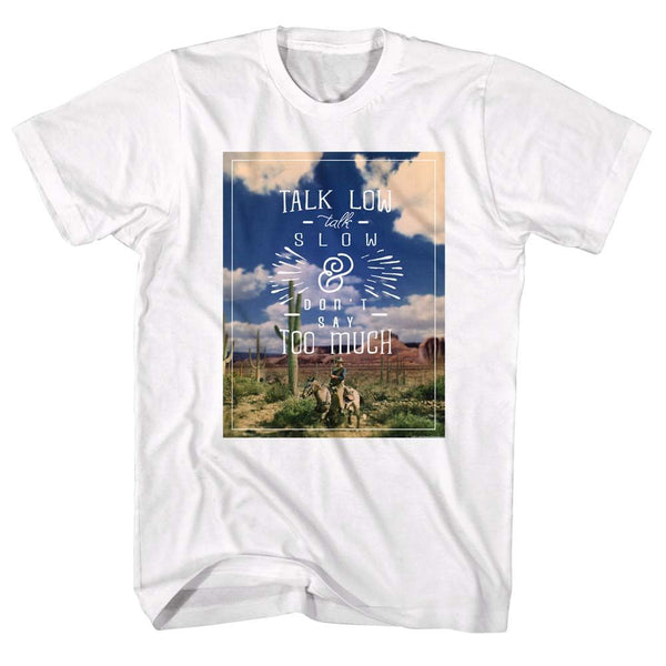 John Wayne-Cactus Field-White Adult S/S Tshirt - Coastline Mall