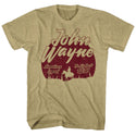 John Wayne-The Big Trail-Khaki Heather Adult S/S Tshirt - Coastline Mall