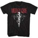 Motley Crue - Red Logo B&W Logo Black Short Sleeve Adult Soft Slim Fit Unisex Jersey T-Shirt tee - Coastline Mall