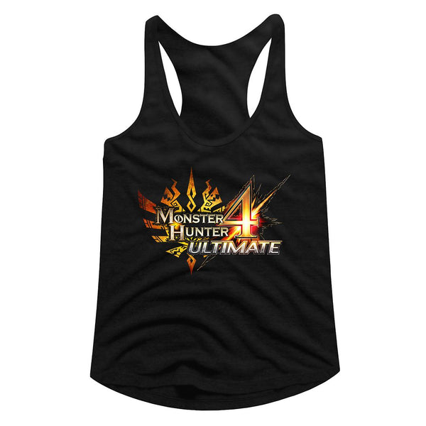 Monster Hunter-Mh4U Logo-Black Ladies Racerback - Coastline Mall