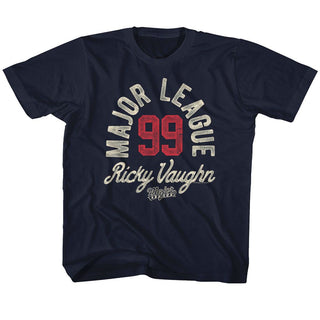 Major League-Ricky Vaughn-Navy Toddler-Youth S/S Tshirt - Coastline Mall