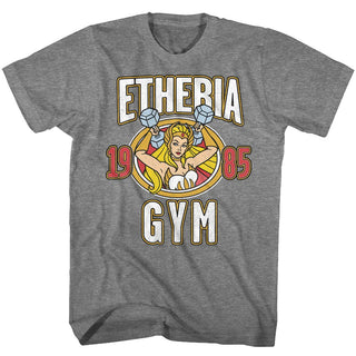 Masters Of The Universe-Etheria Gym-Graphite Heather Adult S/S Tshirt - Coastline Mall