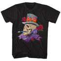 Poison-Skull Smokin Poison-Black Adult S/S Tshirt - Coastline Mall