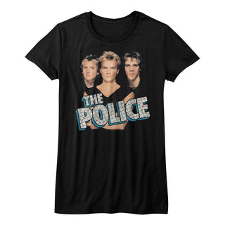 The Police-Boys'N'Blue-Black Ladies S/S Tshirt - Coastline Mall