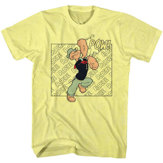 Popeye-Poppow-Yellow Heather Adult S/S Tshirt - Coastline Mall