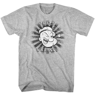 Popeye-That’s Whats Up-Gray Heather Adult S/S Tshirt - Coastline Mall