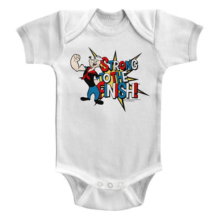 Popeye - Strong! | White S/S Infant Bodysuit - Coastline Mall