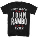 Rambo-Stars-Black Adult S/S Tshirt - Coastline Mall