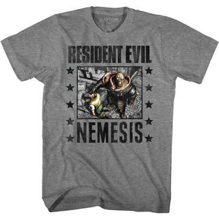 Resident Evil-Nemesis Facegrab-Graphite Heather Adult S/S Tshirt - Coastline Mall