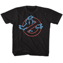 The Real Ghostbusters-Neon Ghost-Black Toddler-Youth S/S Tshirt - Coastline Mall
