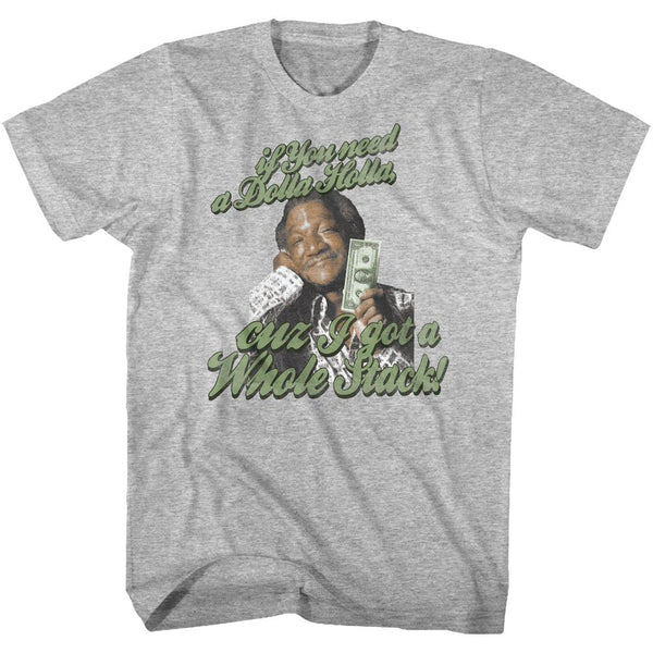 Redd Foxx-Dolla-Gray Heather Adult S/S Tshirt - Coastline Mall