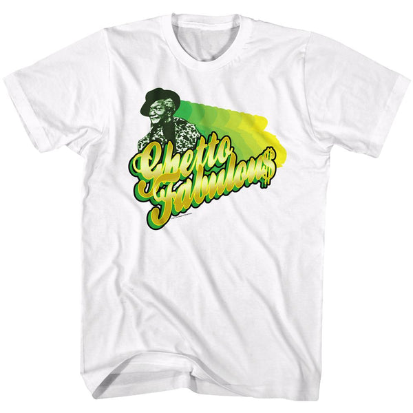 Redd Foxx-Ghetto Fabulous-White Adult S/S Tshirt - Coastline Mall