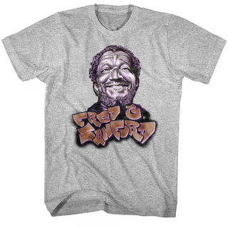 Redd Foxx-Sanford Graffiti-Gray Heather Adult S/S Tshirt - Coastline Mall