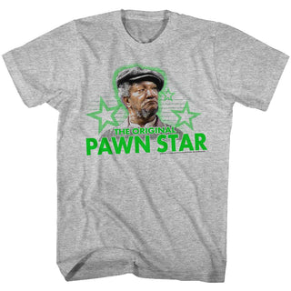 Redd Foxx-Pawn Star3-Gray Heather Adult S/S Tshirt - Coastline Mall