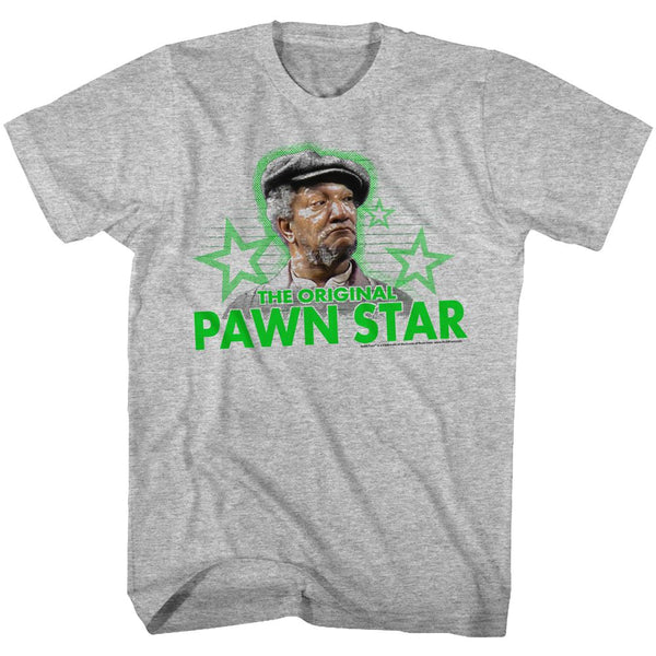Redd Foxx-Pawn Star3-Gray Heather Adult S/S Tshirt - Coastline Mall