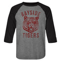 Saved By The Bell-Bayside-Premium Heather/Vintage Black Adult 3/4 Sleeve Raglan - Coastline Mall