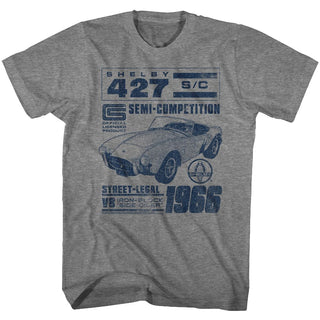 Carroll Shelby-Shelby 427-Graphite Heather Adult S/S Tshirt - Coastline Mall