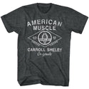 Carroll Shelby-Shelby Originals-Black Heather Adult S/S Tshirt - Coastline Mall