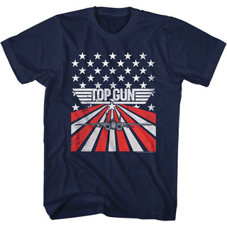 Top Gun-Stars & Stripes-Navy Adult S/S Tshirt - Coastline Mall