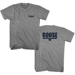 Top Gun-Goose-Graphite Heather Adult S/S Front-Back Print Tshirt - Coastline Mall