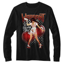 Warrant - Cherry Pie Logo Black Long Sleeve Adult T-Shirt tee - Coastline Mall