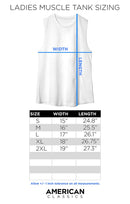 Close-up of CARROLL SHELBY GT530 2C LADIES MUSCLE TANK S graphic on White T-Shirt