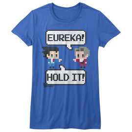 Ace Attorney-8Bit-Royal Ladies S/S T-Shirt - Royal