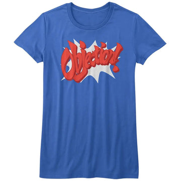 Ace Attorney-Objection-Royal Ladies S/S T-Shirt - Royal