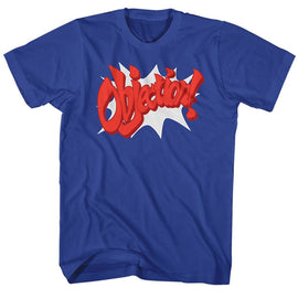 Ace Attorney-Objection-Royal Adult S/S T-Shirt - Royal