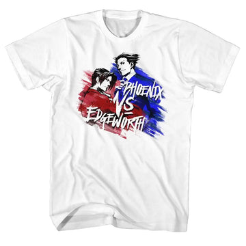 Ace Attorney-Versus-White Adult S/S T-Shirt - White