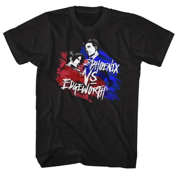 Ace Attorney-Vs-Black Adult S/S T-Shirt - Black